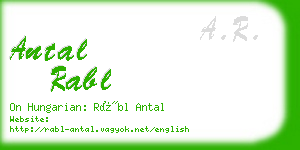 antal rabl business card